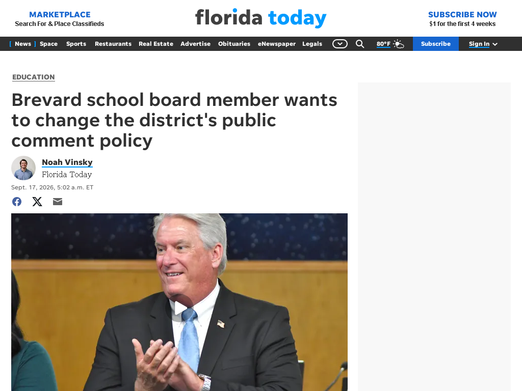 Brevard school board eyes changes to public comment